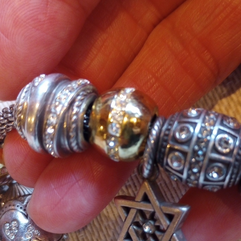 Brighton Silver and Gold Charm Bracelet - Picture 9 of 10